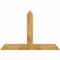 Ekena Millwork Portland Rough Sawn Timber Gable Bracket, Western Red Cedar, 60"W x 40"H x 2"D x 6"F, 16/12 Pitch GBW060X40X0206POR00RWR - alternate 1